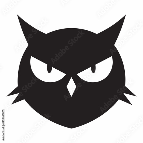 Angry  eyes icon silhouette 