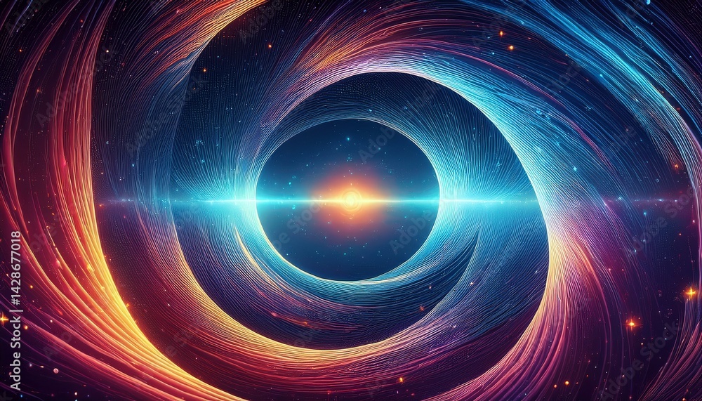 abstract futuristic digital art background hyperspace concept swirling vortex design abstract futuristic digital art background hyperspace concept swirling vortex design
