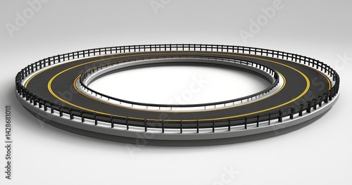 Obraz na płótnie Circular road elevated design with railings