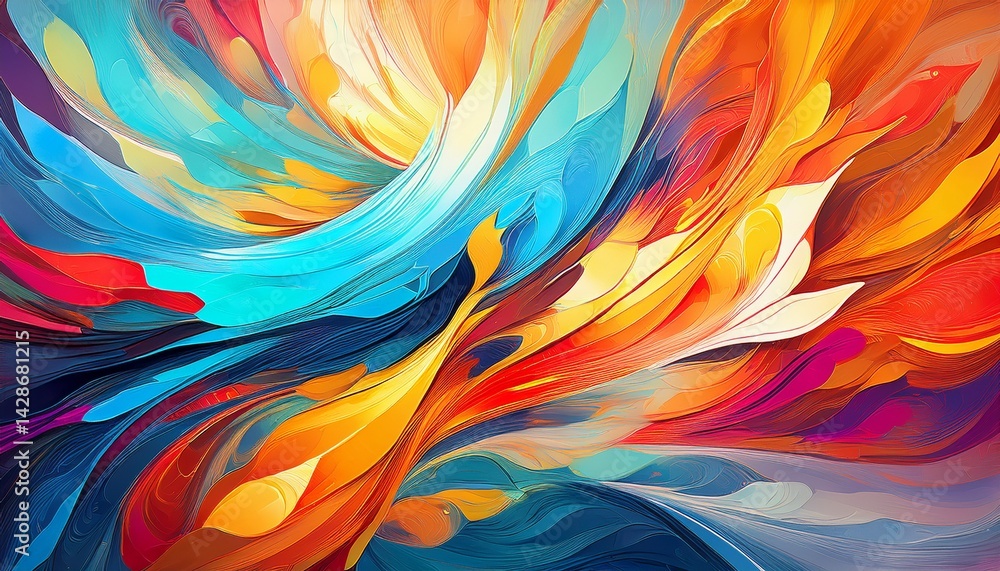 abstract colorful paint strokes dynamic art abstract colorful paint strokes dynamic art