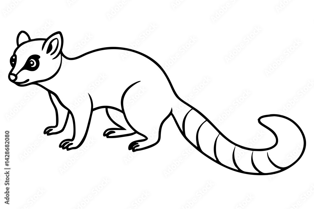 Obraz premium Minimal Ringtail