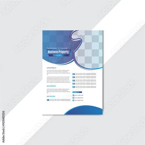 Professional flyer design and organic shapes flyer design with unique headline flyer design. 