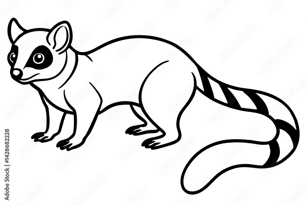 Fototapeta premium Minimal Ringtail