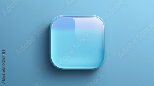 blue glass button