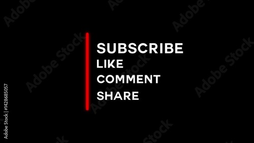 Red and white Minimalist subscribe comment like share 4k