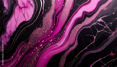 abstract luxury pink glitters black marble textures isolated background