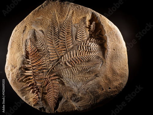 Generative AI Ancient fern fossil from 300 million years ago