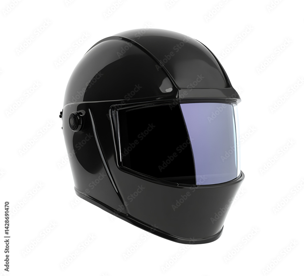 Fototapeta premium A black welding mask with a solar panel on Png Format and Transparent Background