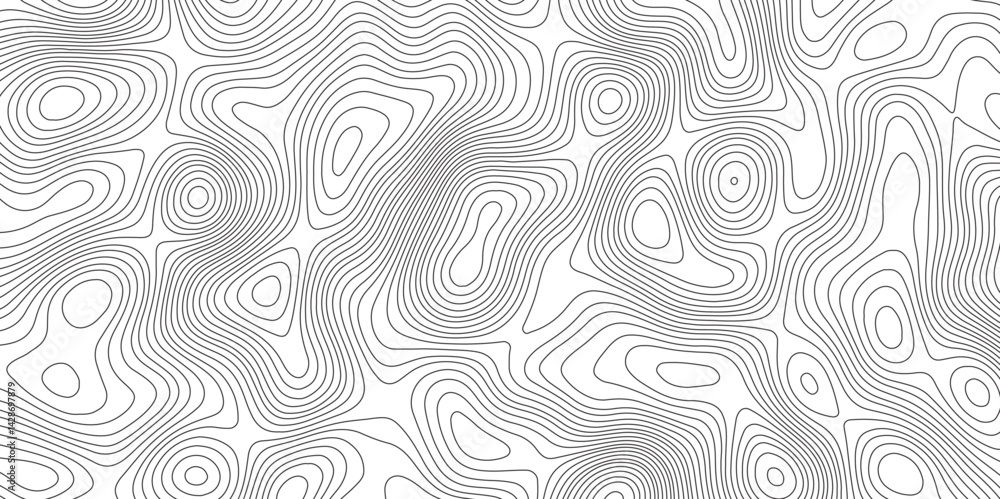Fototapeta premium Abstract Topographic contour map. Vector cartography illustration. Abstract lines background. Line topography map contour background concept of a conditional geography scheme and the terrain path.
