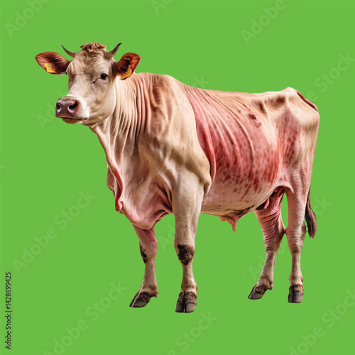 Animal Vector Illustration Deer, Dog, Cat, Red Bull, Cow