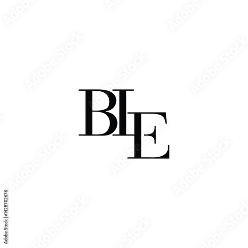 Elegant Monogram Logo with Initial Letters BLE