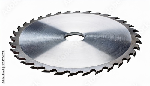 circular steel saw blade isolated