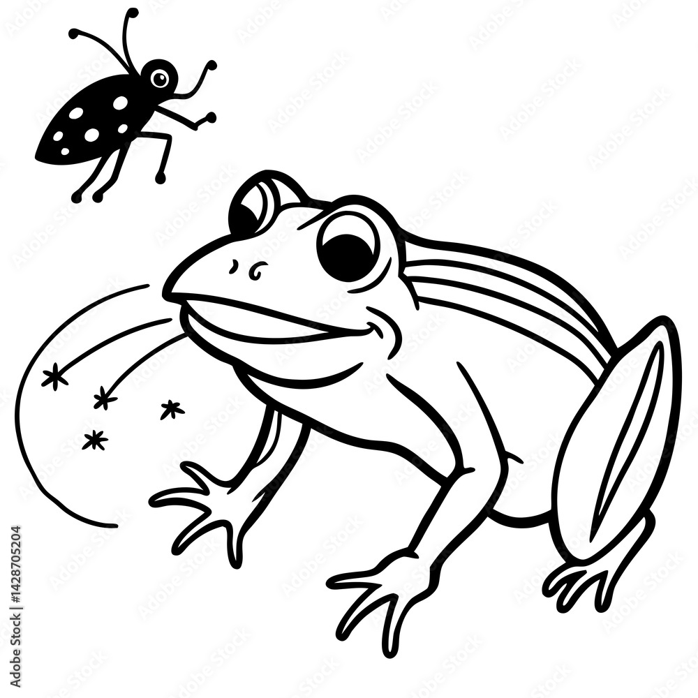 Naklejka premium frog on a white background