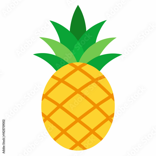 pineapple with leaves