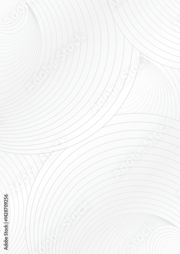 Pale waves ripple across a white canvas