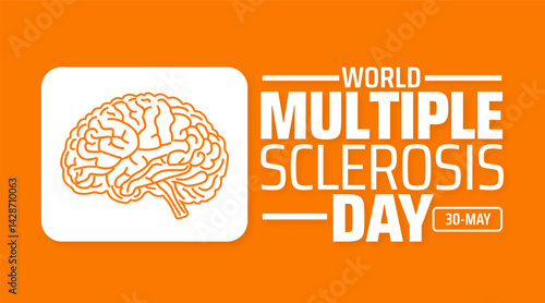 multiple sclerosis day background banner or poster design template. observed every year in May. Holiday concept. Use to any Template, card, poster, placard, template.