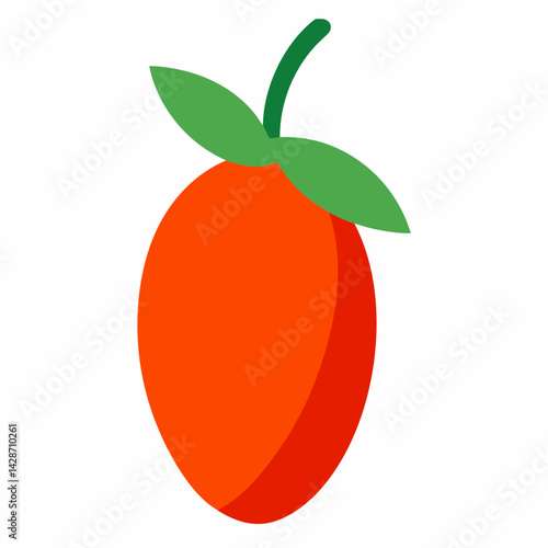 vector illustration of a tomato