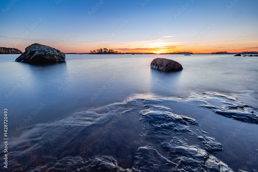 sunset over the sea
