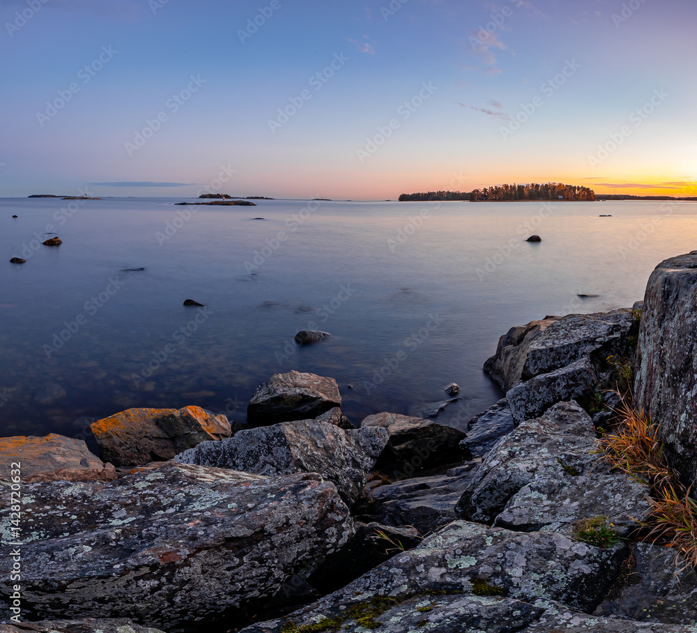 sunset over the sea