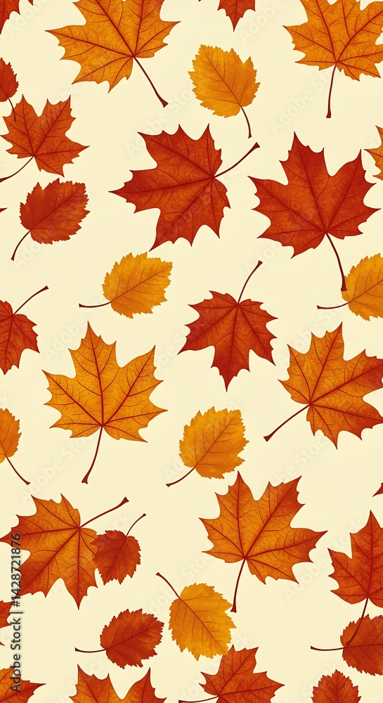 Fototapeta premium Autumn's Gentle Dance AI Generated