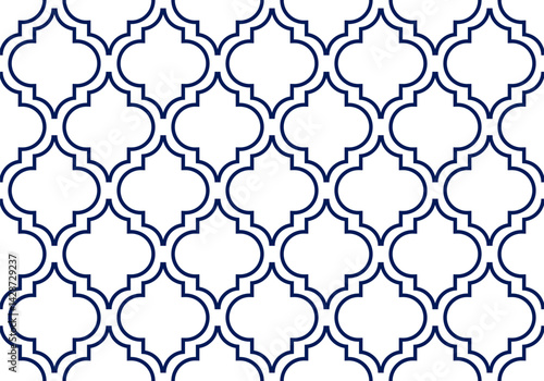 Seamless geometric pattern arab moroccan background texture islamic window grid design vector for fabric surface design packaging vector