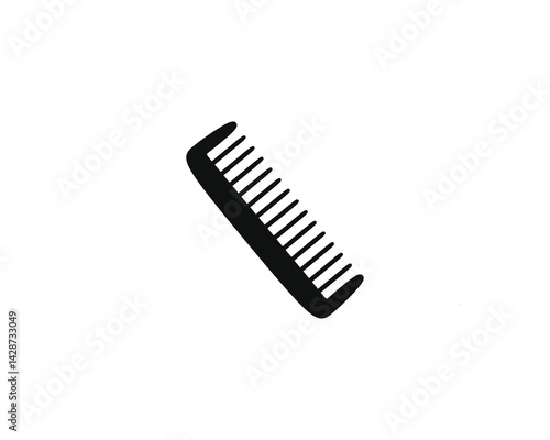 hairdresser comb icon. Hair comb or barber comb. Hairbrushes and combs icon. For combing and styling hair. Hairdressing tool and hair brush. Haircomb or barbercomb