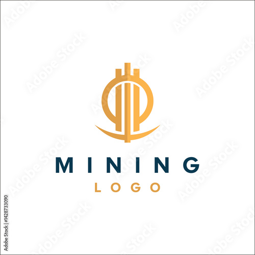 Mining logo - bitcoin altcoin cryptocurrency