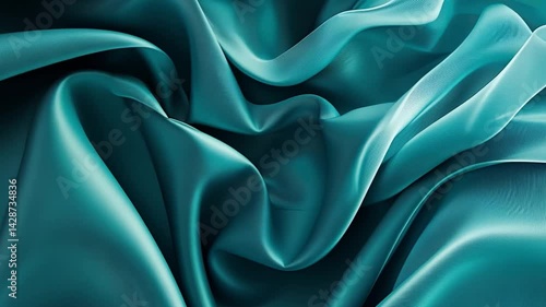 Wallpaper Mural Elegant Teal Fabric Luxurious Smooth Texture and Soft Folds Create Serene Atmosphere for Stunning Design and Color Combinations Torontodigital.ca