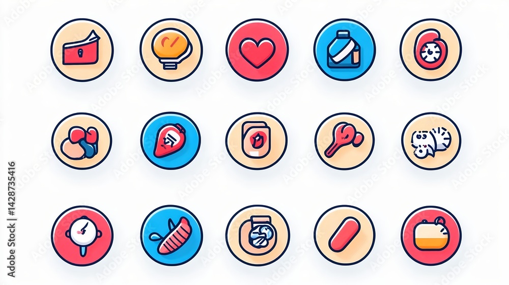 Editable Vector Icons Set for Various Concepts and Themes Editable Vector Icons Set for Various Concepts and Themes