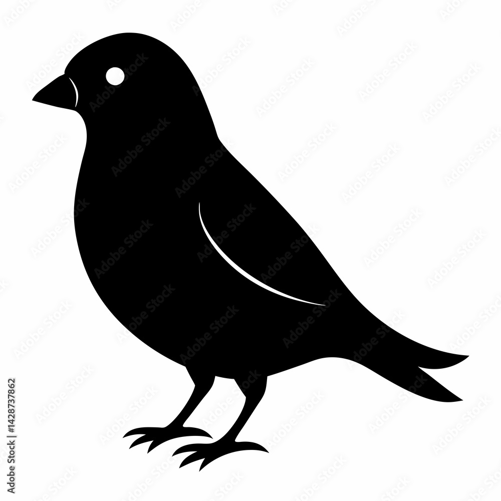 Obraz premium Elegant Canary Silhouette Vector Design