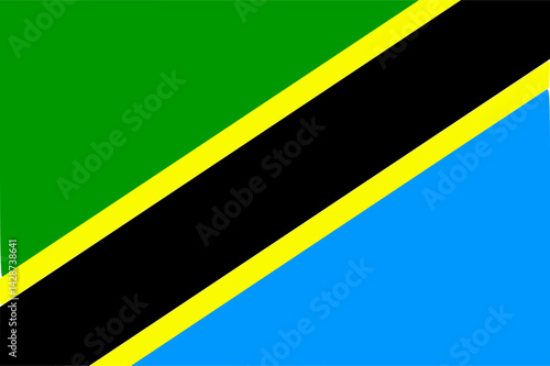 Free Download original and simple Tanzania flag isolated vector in official colors and Proportion Correctly - GFXLoad