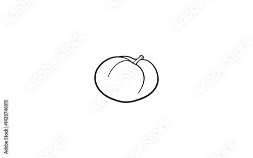 Apricot – AI-Detailed Rendering of Smooth Round Fruit with Central Groove