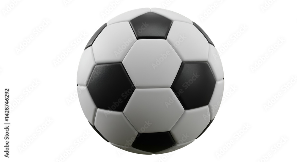 Fototapeta premium Black white soccer ball studio photo