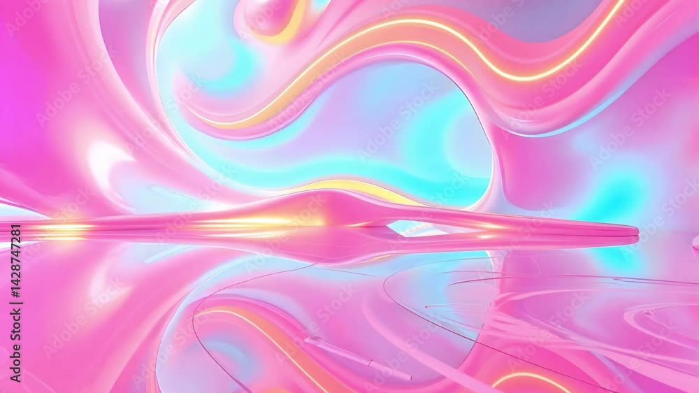 Futuristic Abstract 3D Neon Landscape with Glossy Pastel Colors, Surreal Fluid Background in Pink, Cyan, and Yellow Glow, with Vibrant Swirls and Reflections Ai Generated Futuristic Abstract 3D Neon Landscape with Glossy Pastel Colors, Surreal Fluid Background in Pink, Cyan, and Yellow Glow, with Vibrant Swirls and Reflections Ai Generated