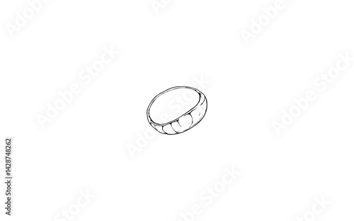Areca Nut Fruit – AI-Styled Nut Illustration with Hard Exterior Shell