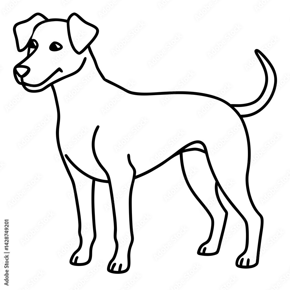 Elegant Dog Outline Illustration Elegant Dog Outline Illustration