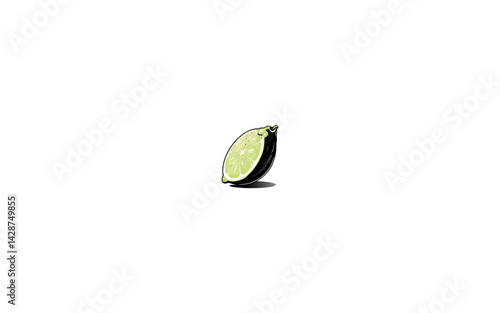 Australian Finger Lime – AI-Stylized Illustration of Bumpy Cylindrical Citrus with Exposed Tip