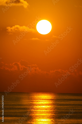 beautiful sunrise over at Hulhumale beach in Maldive