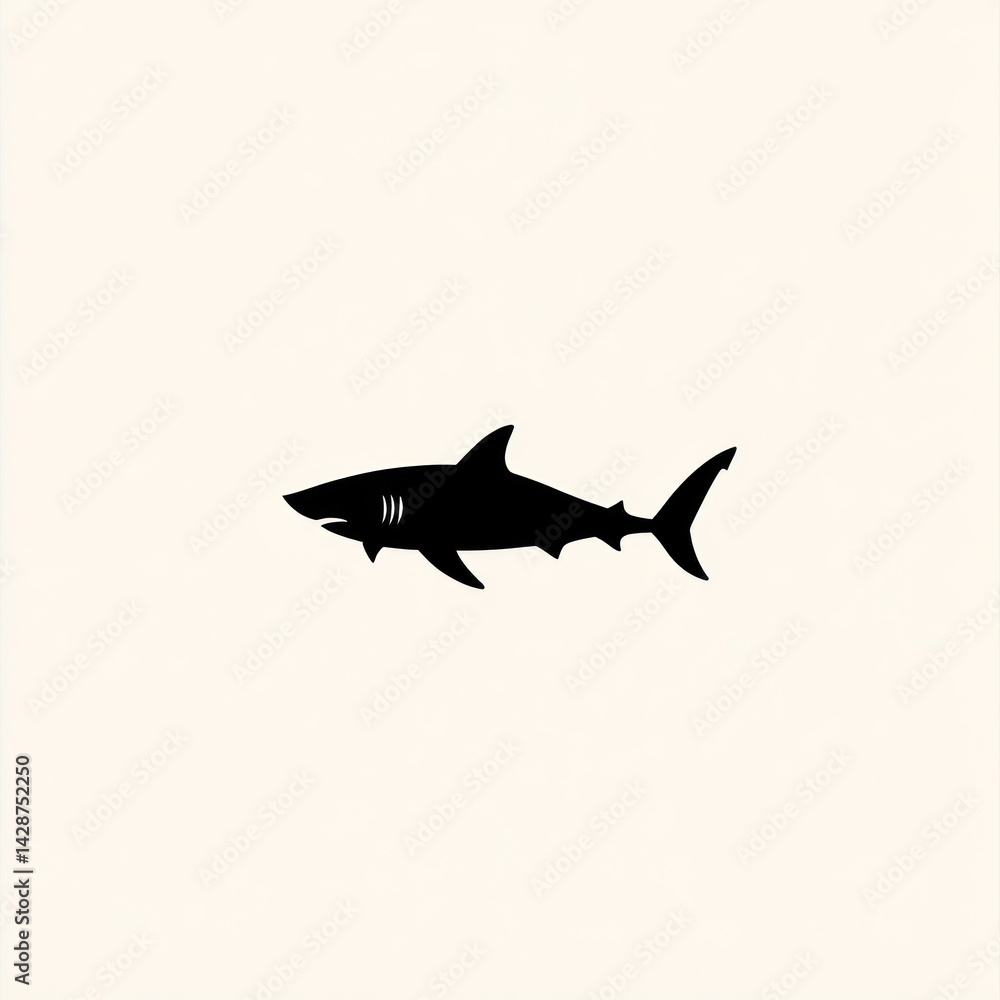 Fototapeta premium Shark Silhouette