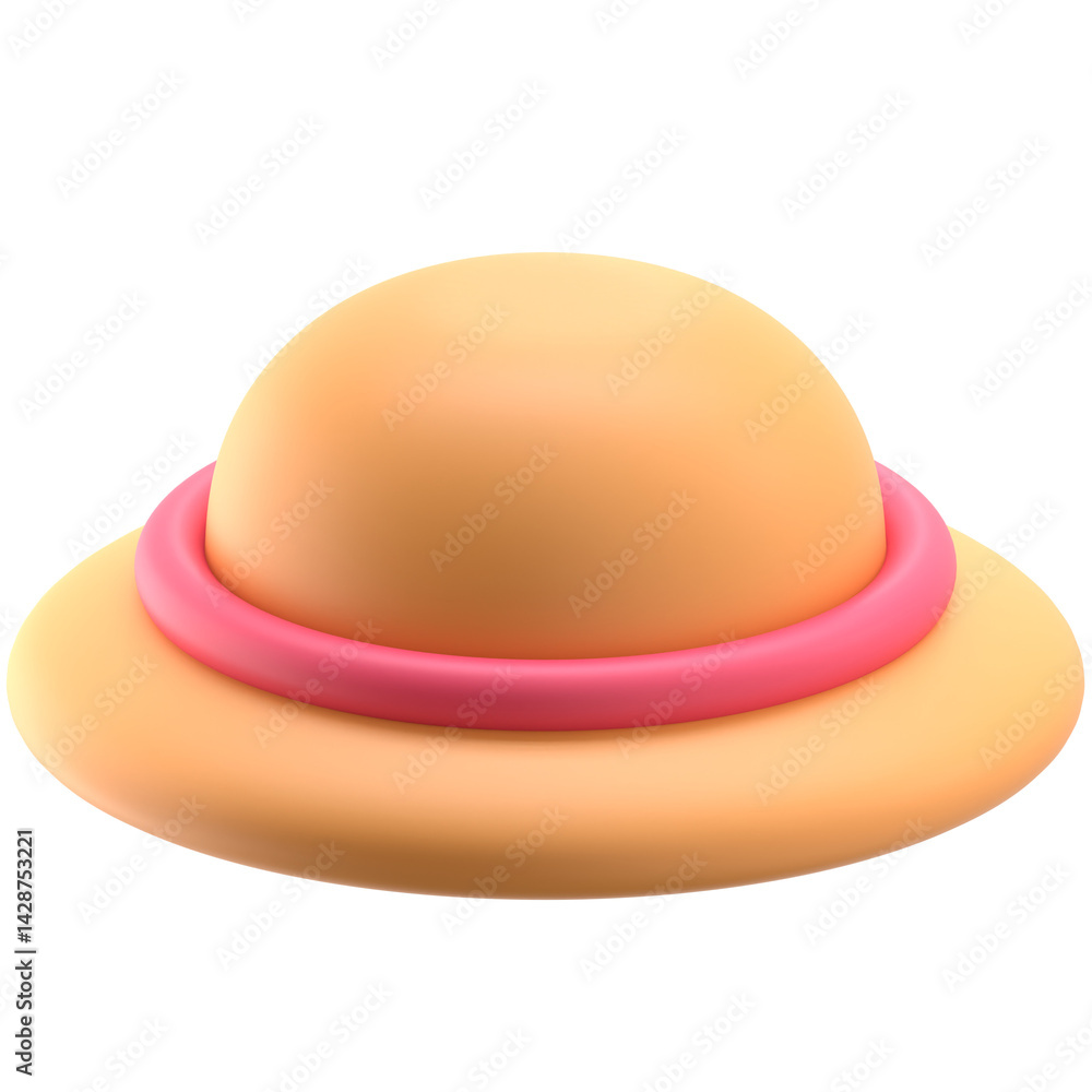 Fototapeta premium Spring hat 3d icon