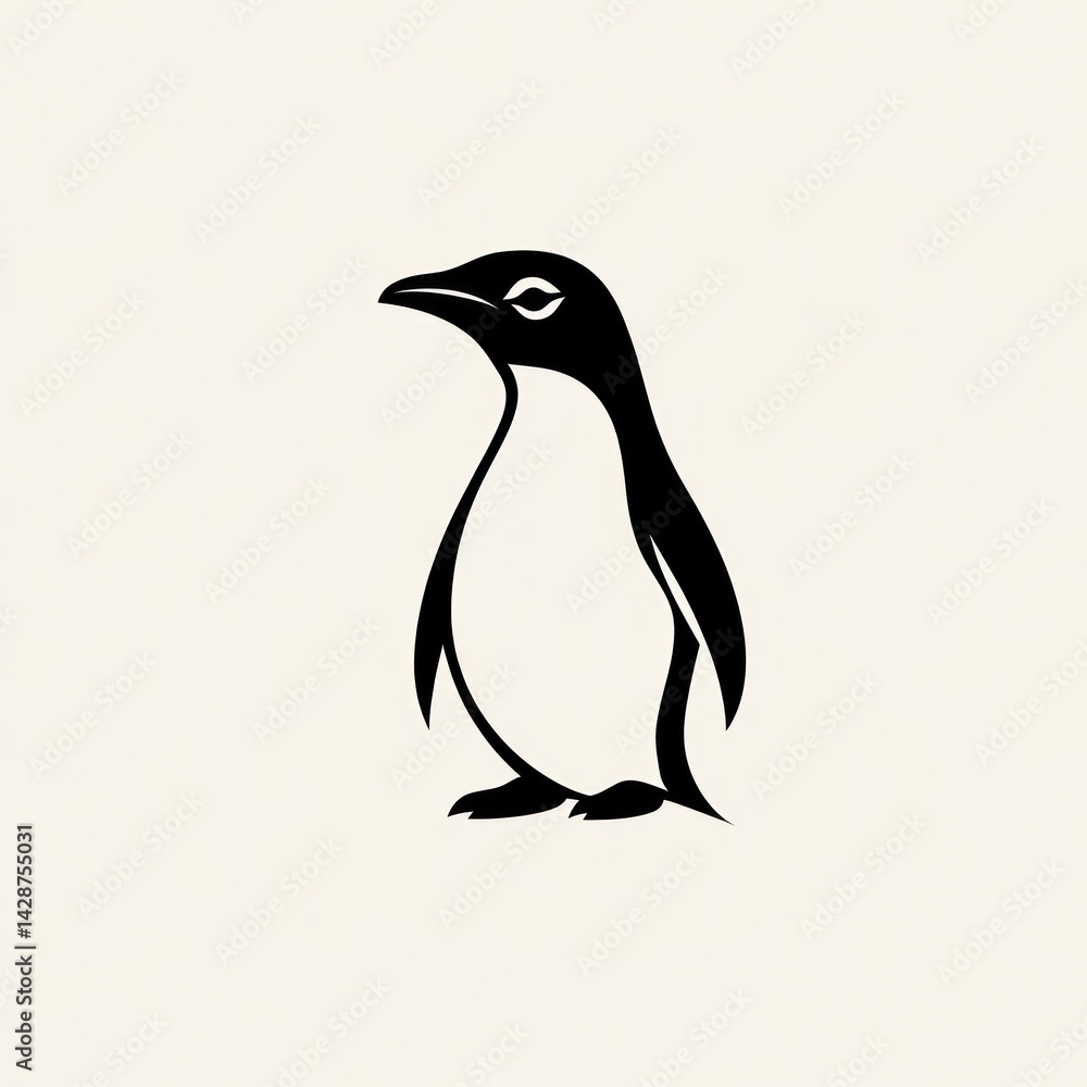 Naklejka premium Penguin Silhouette