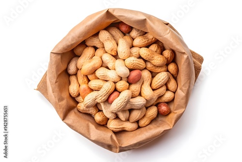 A Full Bag of Peanuts in Brown Paper.