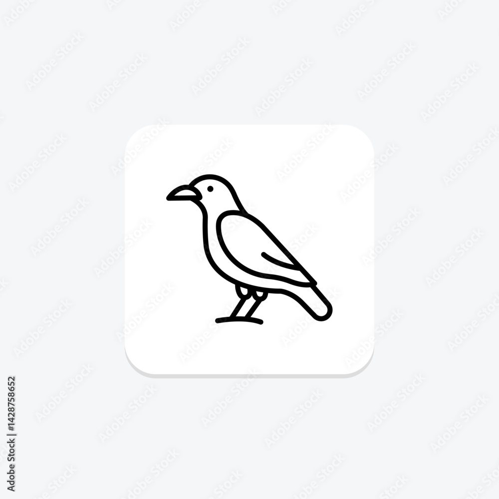 Fototapeta premium Crow, vector, pixel perfect, illustrator file
