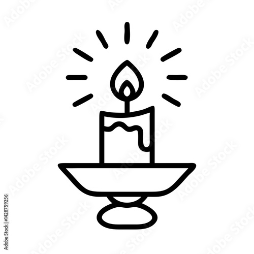 silhouette of a candle