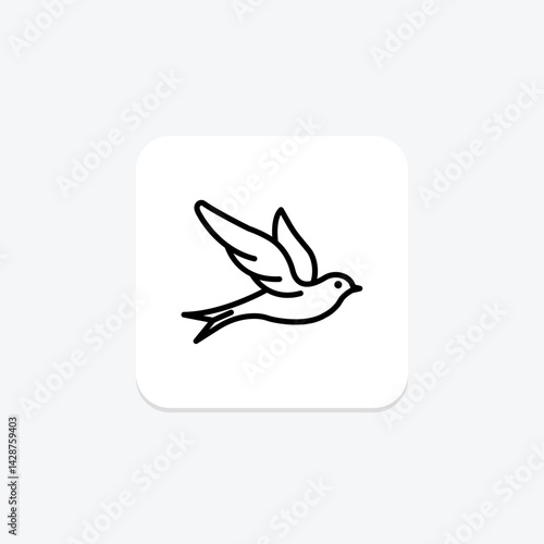 Swallow, vector, pixel perfect, illustrator file