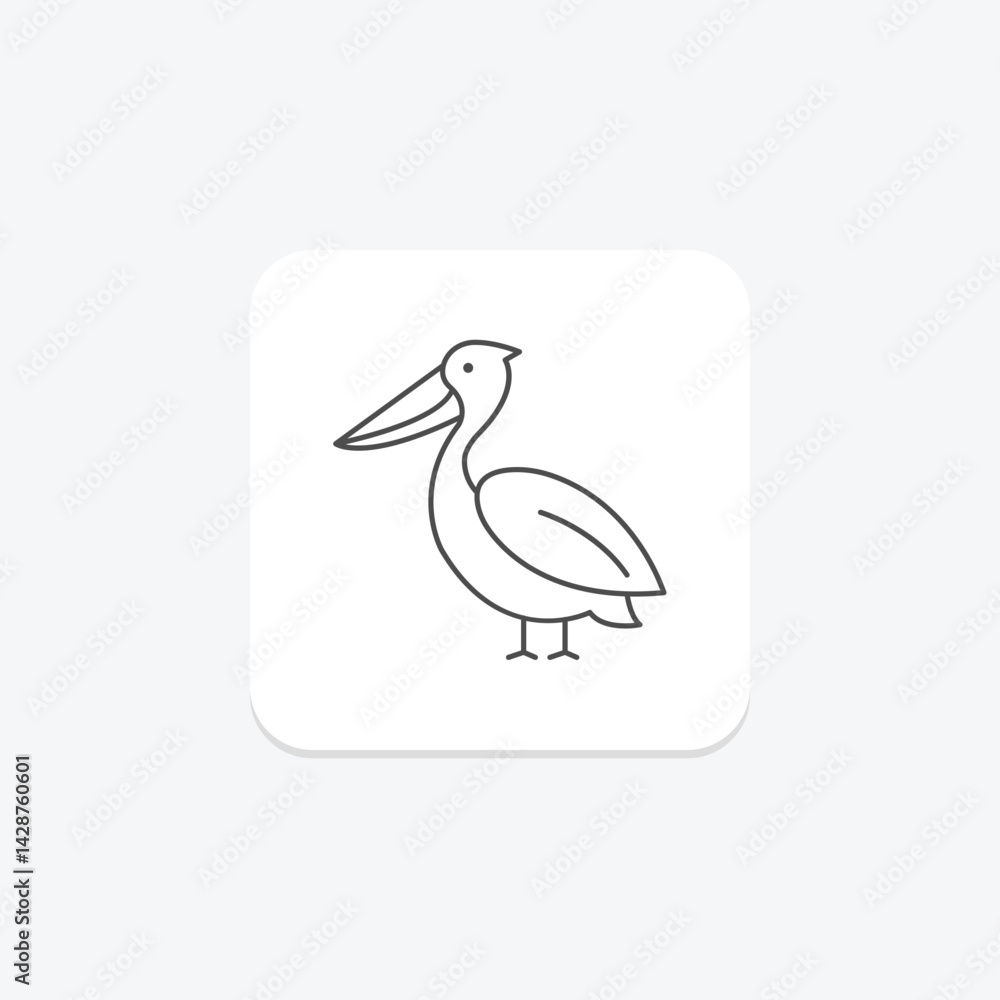 Obraz premium Pelican, vector, pixel perfect, illustrator file