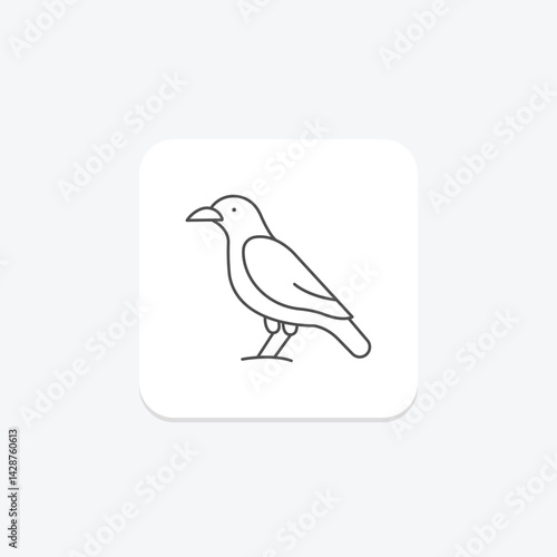 Crow, vector, pixel perfect, illustrator file