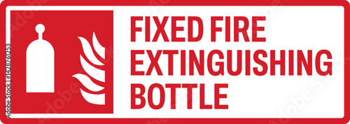fire prevention safety sign v2 uppercase text_fixed fire extinguishing bottle_landscape size 1/2 a4/a3/a2/a1	
