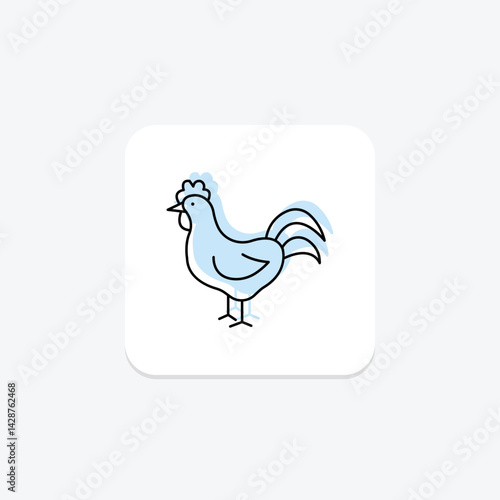 Rooster, vector, pixel perfect, illustrator file