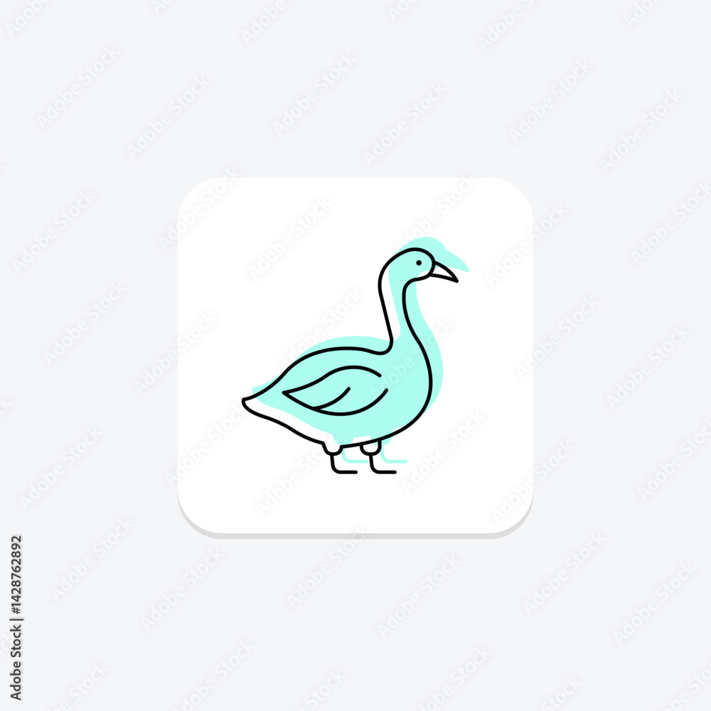 Goose, vector, pixel perfect, illustrator file Goose, vector, pixel perfect, illustrator file